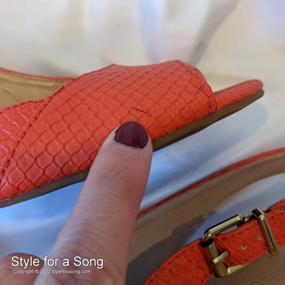 BCBGeneration Coral Peep Toe Slingback Wedge Heels 8.5 B - Picture 13 of 16